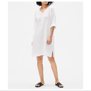 eileen fisher• gauze vneck dress